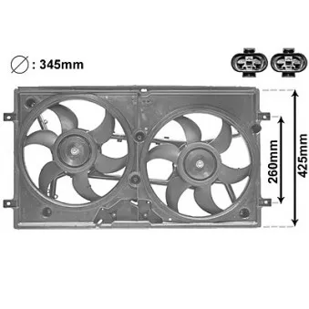 Ventilateur, refroidissement du moteur VAN WEZEL 5875749