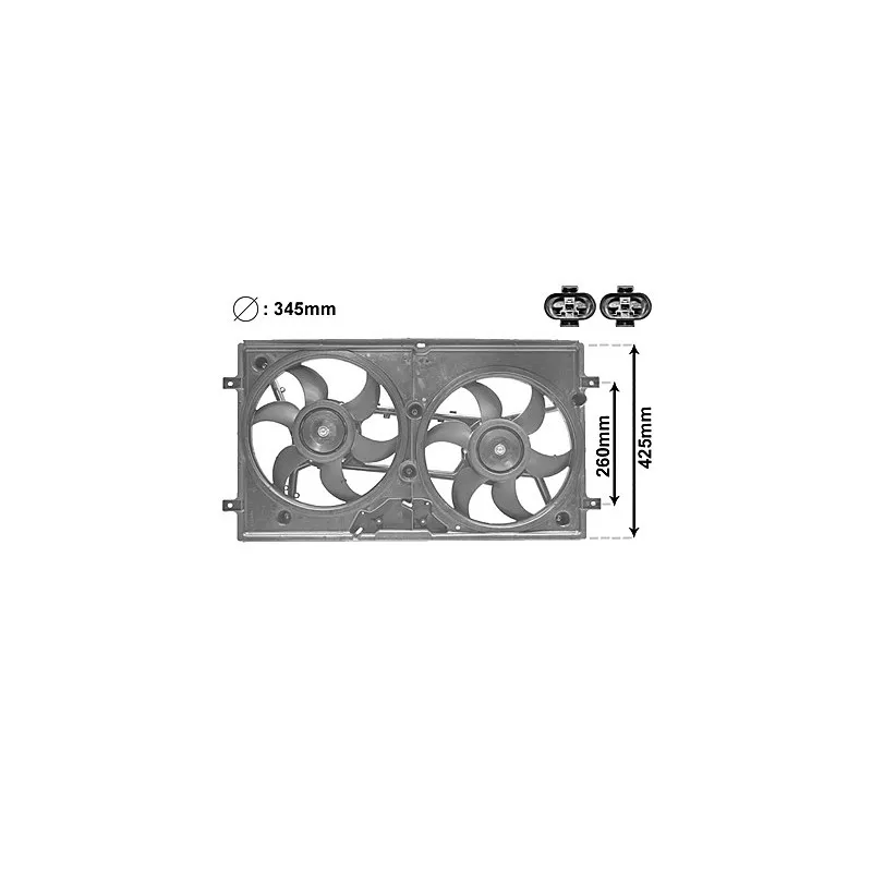 Ventilateur, refroidissement du moteur VAN WEZEL 5875749