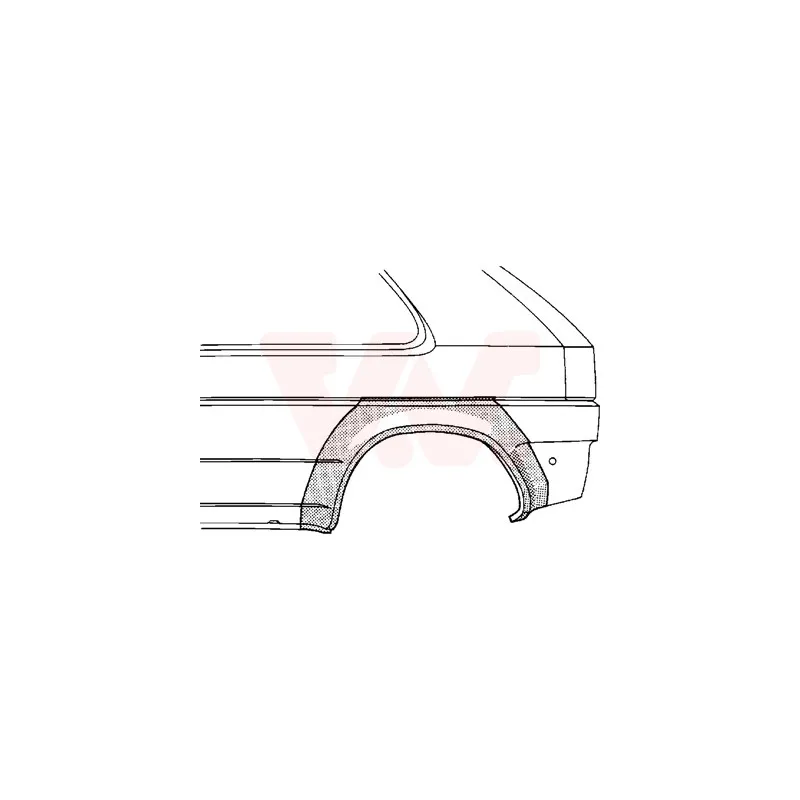 Panneau latéral arrière gauche VAN WEZEL 5880145