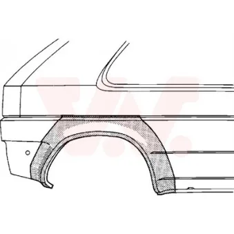 Panneau latéral arrière droit VAN WEZEL 5880146