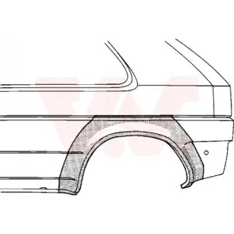 Panneau latéral arrière gauche VAN WEZEL 5880147