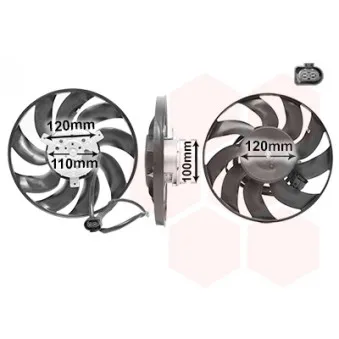 Ventilateur, refroidissement du moteur VAN WEZEL 5896744