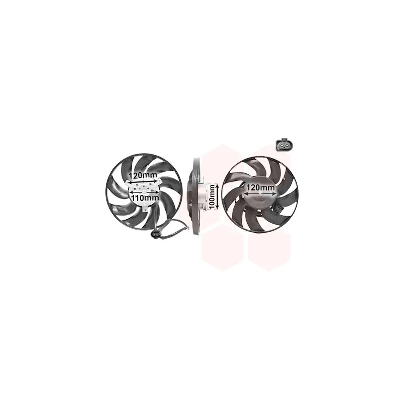 Ventilateur, refroidissement du moteur VAN WEZEL 5896744