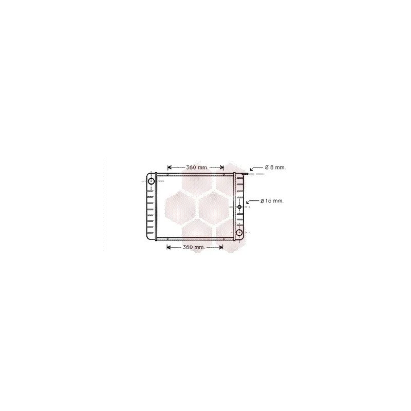 Radiateur, refroidissement du moteur VAN WEZEL 59002002