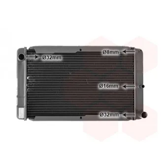 Radiateur, refroidissement du moteur VAN WEZEL 59002008