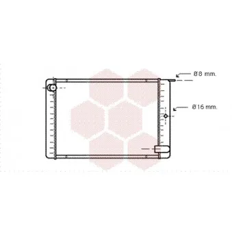 Radiateur, refroidissement du moteur VAN WEZEL 59002020