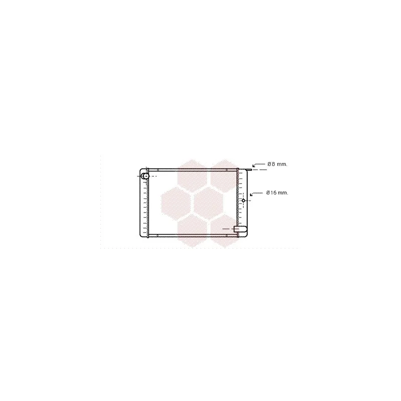Radiateur, refroidissement du moteur VAN WEZEL 59002020