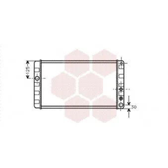 Radiateur, refroidissement du moteur VAN WEZEL 59002024