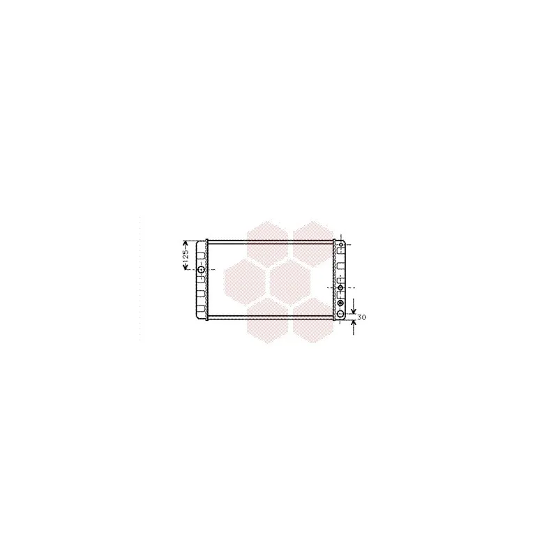 Radiateur, refroidissement du moteur VAN WEZEL 59002024