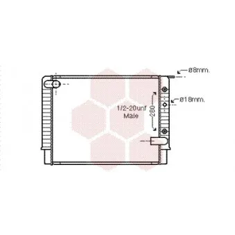 Radiateur, refroidissement du moteur VAN WEZEL 59002034