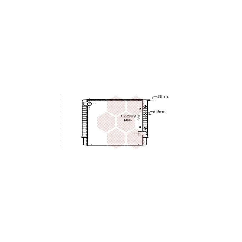 Radiateur, refroidissement du moteur VAN WEZEL 59002034