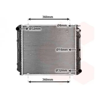 Radiateur, refroidissement du moteur VAN WEZEL 59002039
