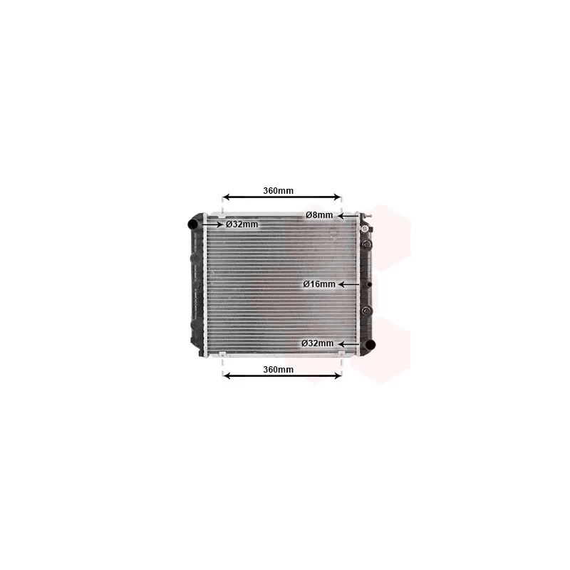 Radiateur, refroidissement du moteur VAN WEZEL 59002039