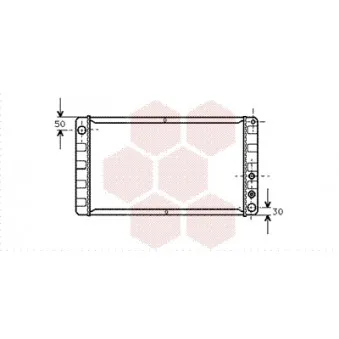 Radiateur, refroidissement du moteur VAN WEZEL 59002055