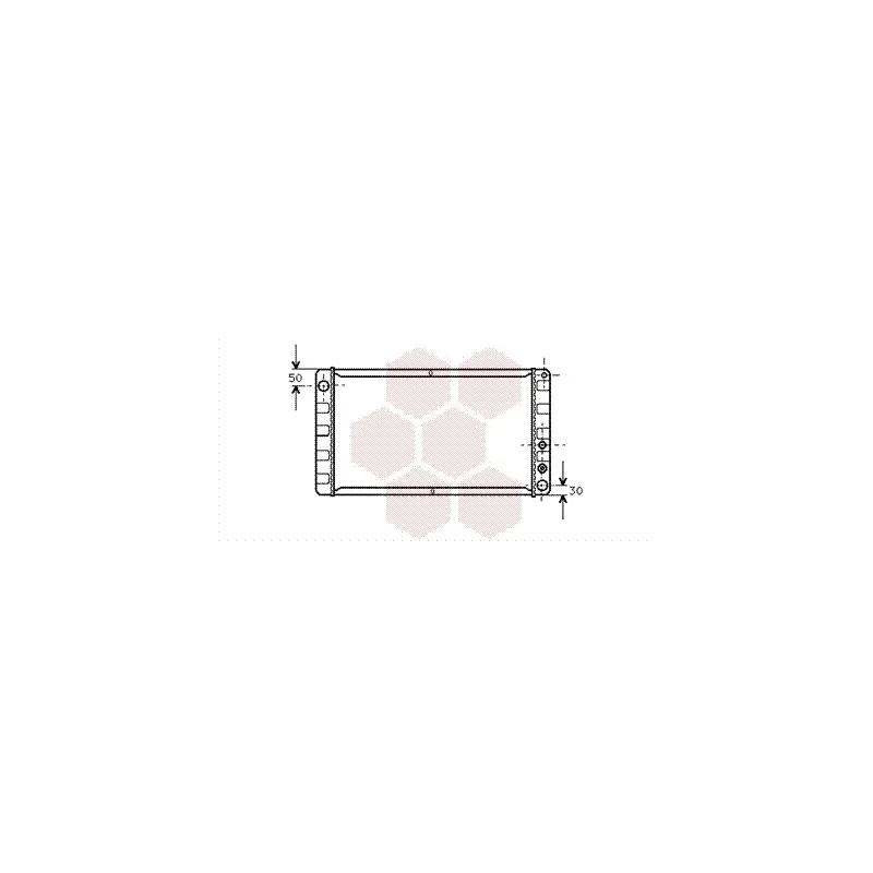 Radiateur, refroidissement du moteur VAN WEZEL 59002055