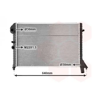 Radiateur, refroidissement du moteur VAN WEZEL 59002060