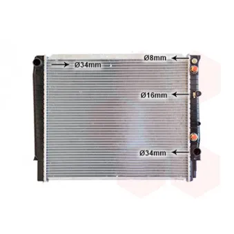 Radiateur, refroidissement du moteur VAN WEZEL 59002062