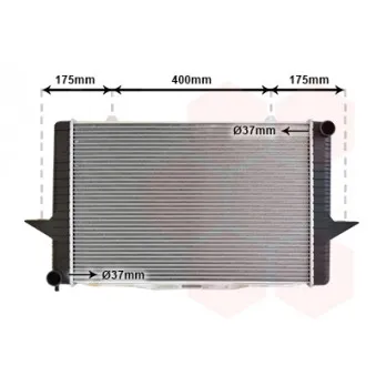 Radiateur, refroidissement du moteur VAN WEZEL 59002063