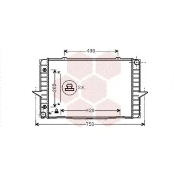 Radiateur, refroidissement du moteur VAN WEZEL 59002064