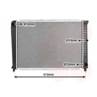 Radiateur, refroidissement du moteur VAN WEZEL 59002088