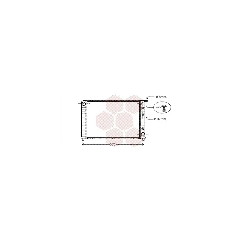 Radiateur, refroidissement du moteur VAN WEZEL 59002089