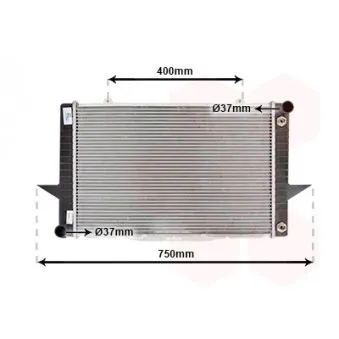 Radiateur, refroidissement du moteur VAN WEZEL 59002092