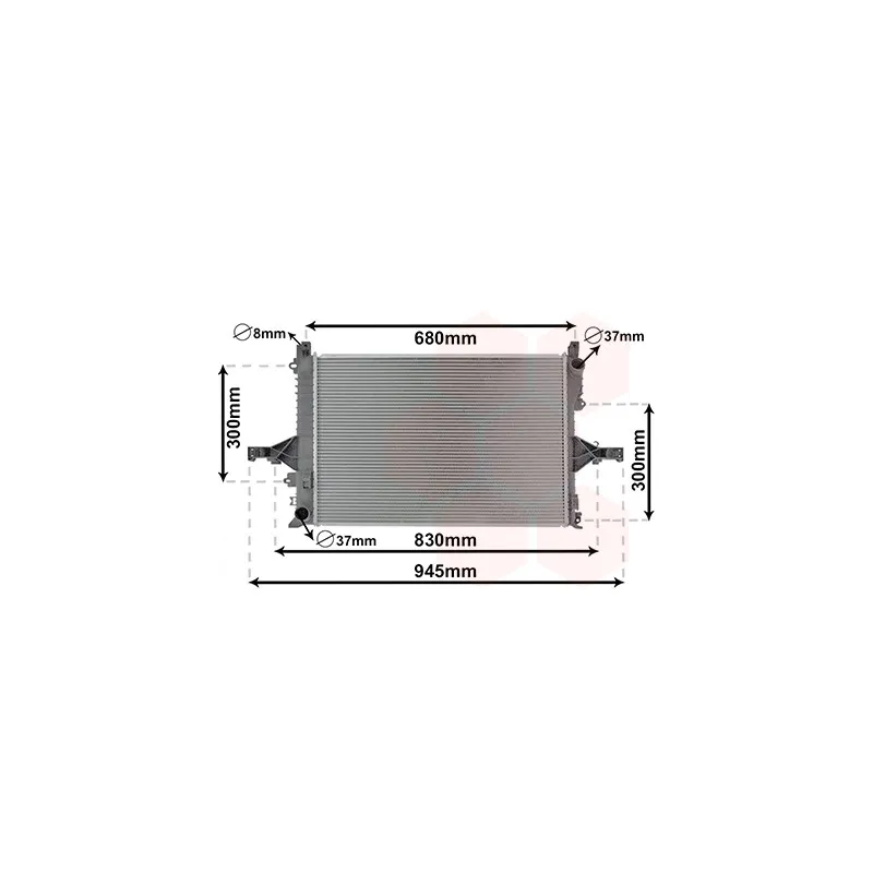 Radiateur, refroidissement du moteur VAN WEZEL 59002114