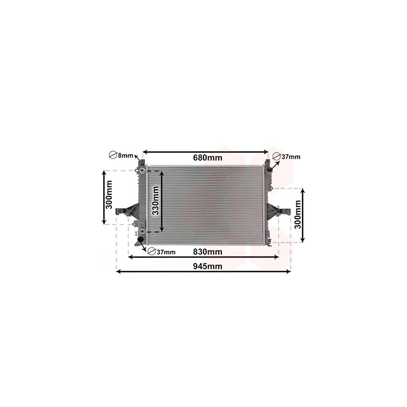 Radiateur, refroidissement du moteur VAN WEZEL 59002115