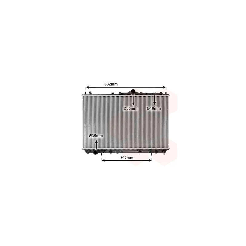 Radiateur, refroidissement du moteur VAN WEZEL 59002124