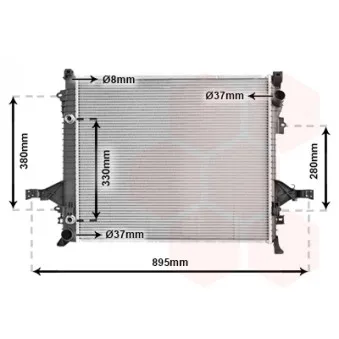 Radiateur, refroidissement du moteur VAN WEZEL 59002133
