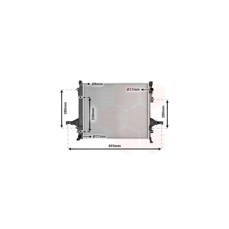 Radiateur, refroidissement du moteur VAN WEZEL 59002133