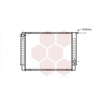 Radiateur, refroidissement du moteur VAN WEZEL 59002145
