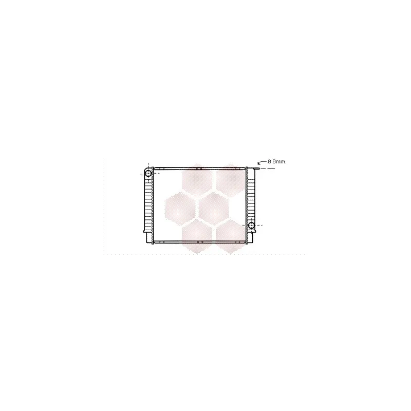 Radiateur, refroidissement du moteur VAN WEZEL 59002145