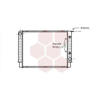 Radiateur, refroidissement du moteur VAN WEZEL 59002147