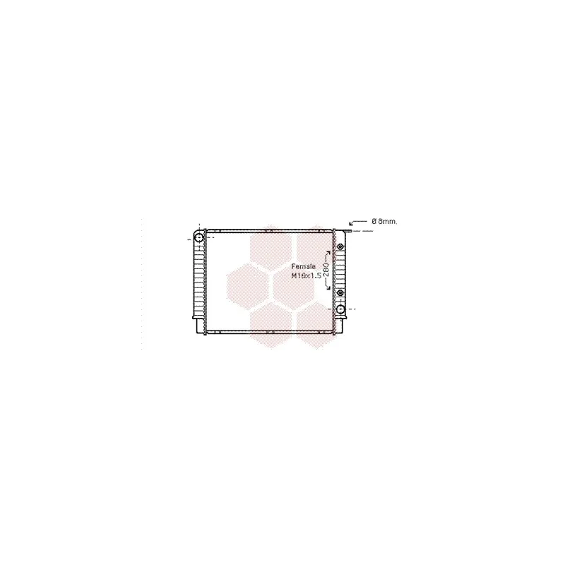 Radiateur, refroidissement du moteur VAN WEZEL 59002147