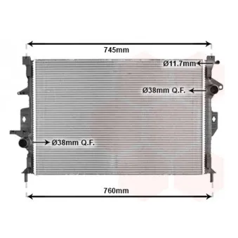 Radiateur, refroidissement du moteur VAN WEZEL 59002193