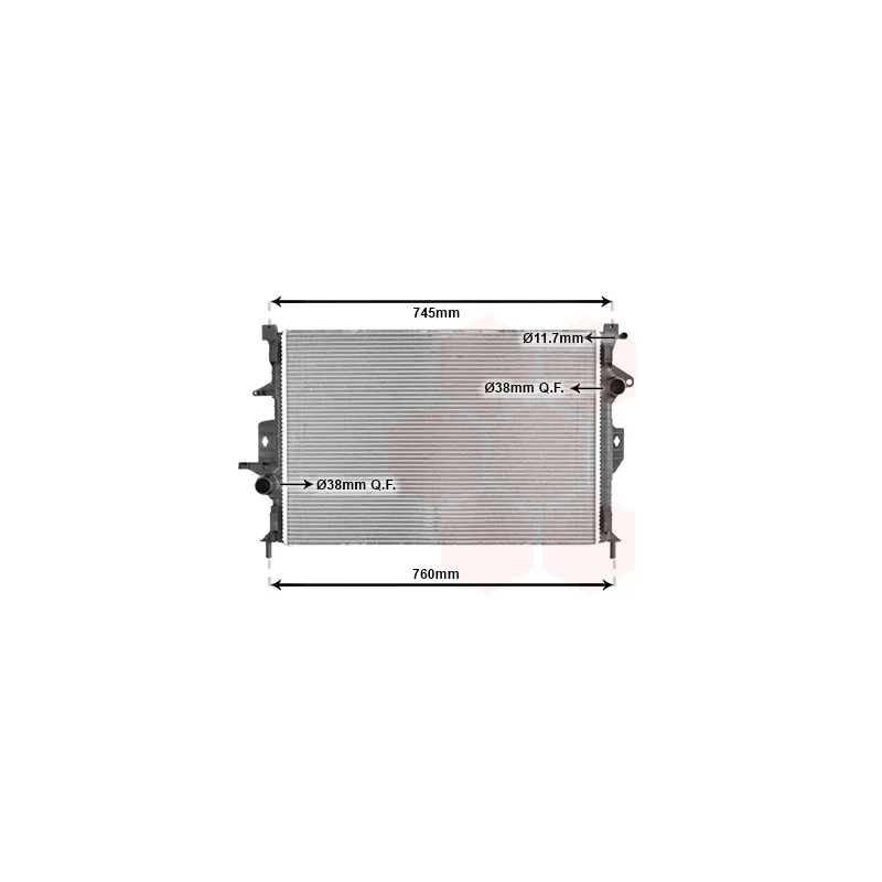 Radiateur, refroidissement du moteur VAN WEZEL 59002193
