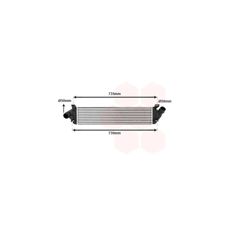 Intercooler, échangeur VAN WEZEL 59004134