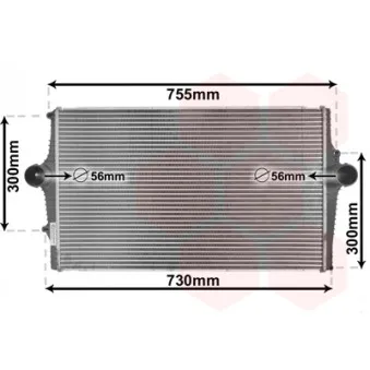 Intercooler, échangeur VAN WEZEL 59004136
