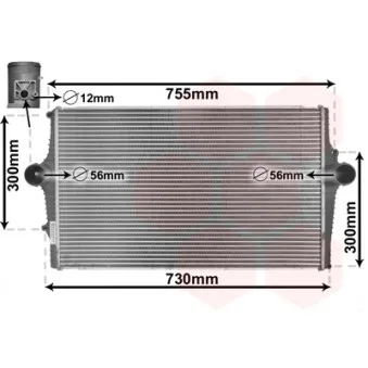 Intercooler, échangeur VAN WEZEL 59004137