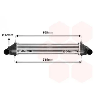 Intercooler, échangeur VAN WEZEL 59004164