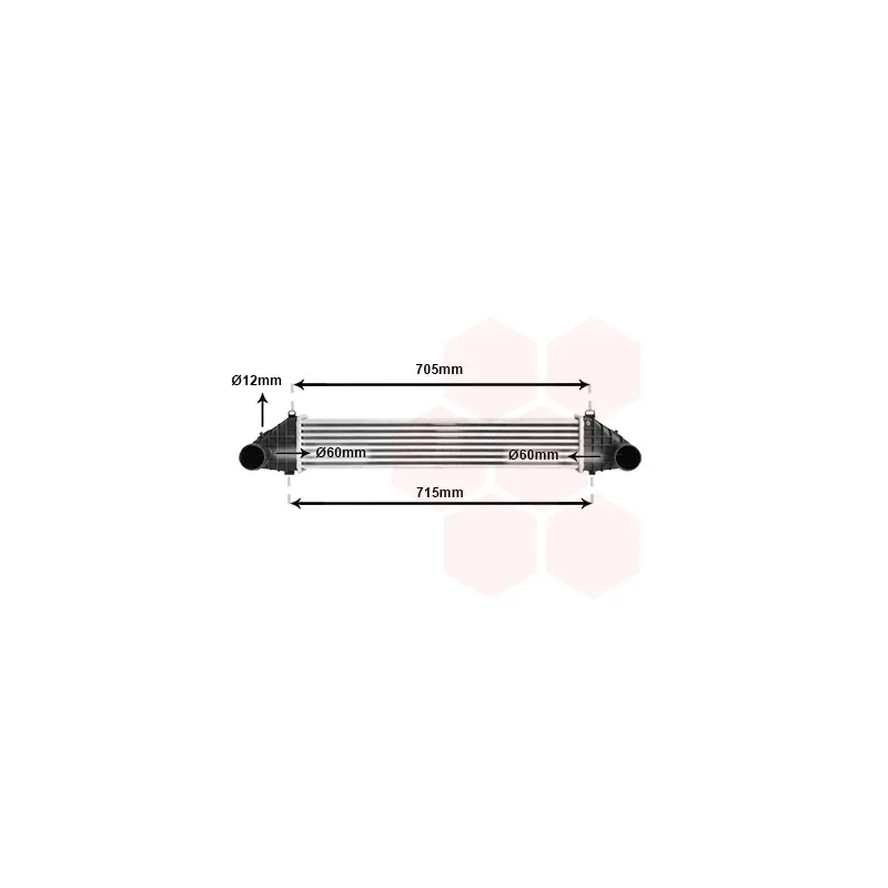 Intercooler, échangeur VAN WEZEL 59004164