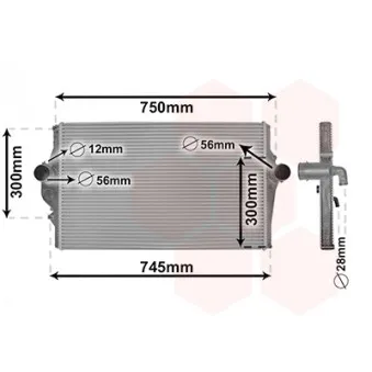 Intercooler, échangeur VAN WEZEL 59004189