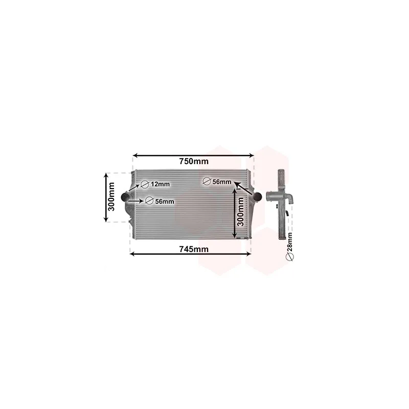 Intercooler, échangeur VAN WEZEL 59004189