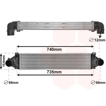 Intercooler, échangeur VAN WEZEL 59004190