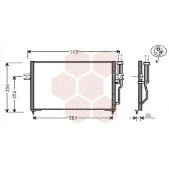 Condenseur, climatisation VAN WEZEL 59005086
