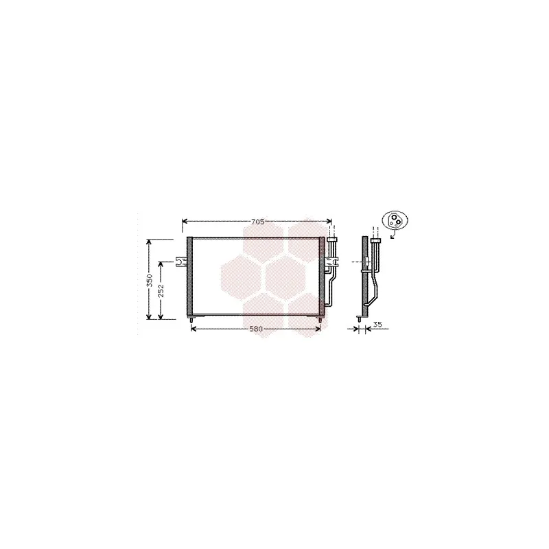 Condenseur, climatisation VAN WEZEL 59005086