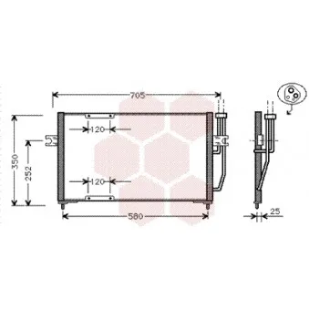 Condenseur, climatisation VAN WEZEL 59005094