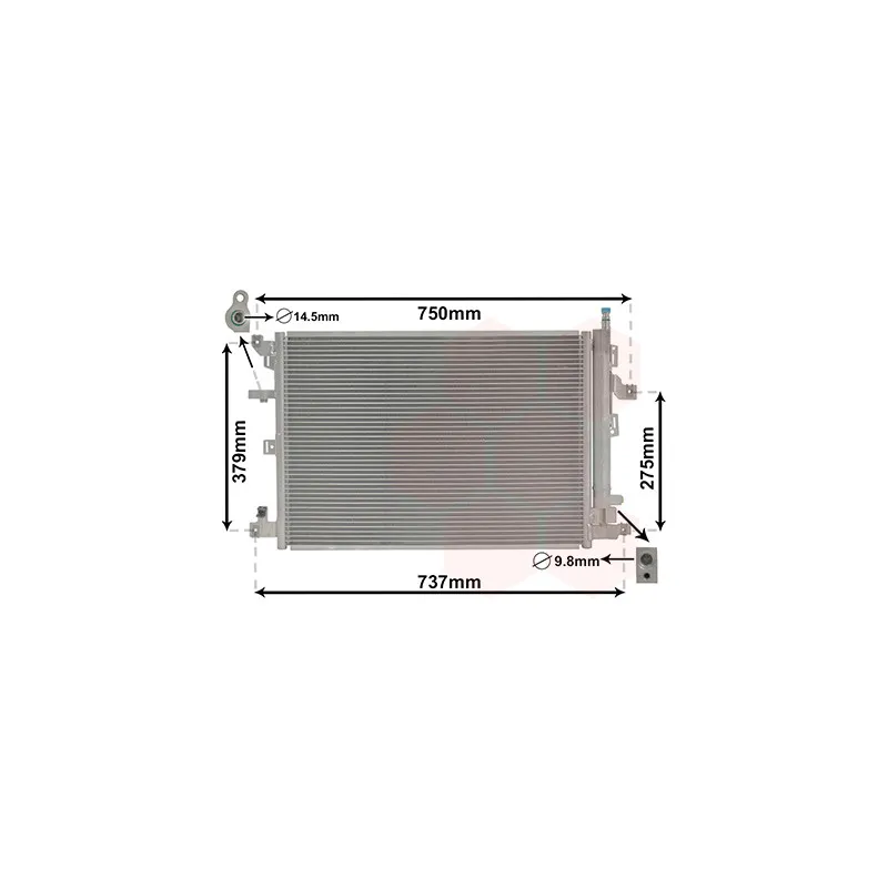 Condenseur, climatisation VAN WEZEL 59005152