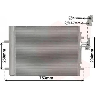 Condenseur, climatisation VAN WEZEL 59005161